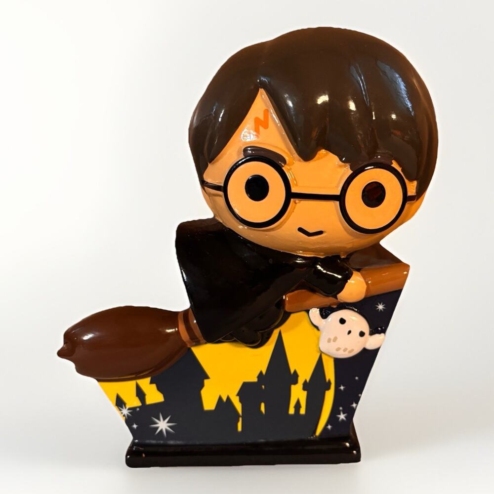Harry Potter Ceramic Bank Silver Buffalo Chibi Hogwarts Ghost Coin Bank